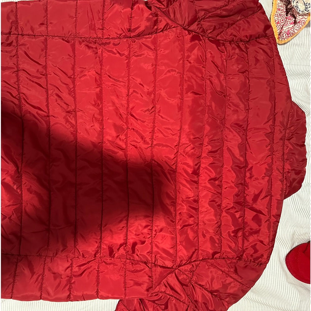 True religion red jacket puffers